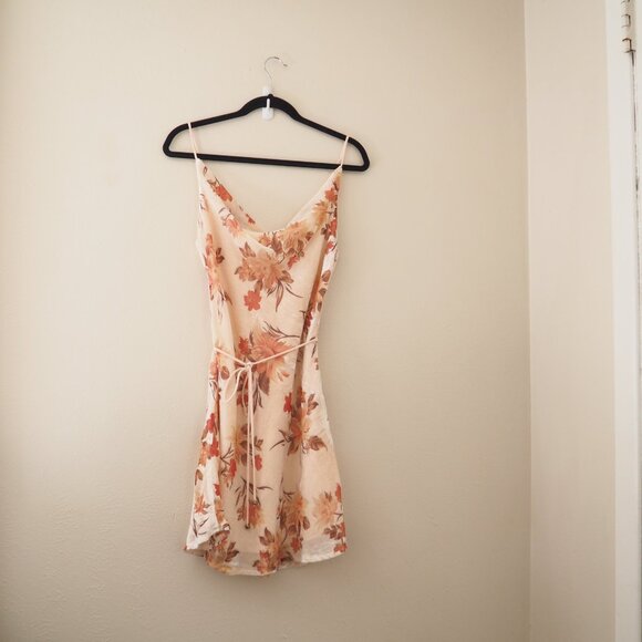 Here Comes The Sun Selfie Leslie Sweet Memories Velvet Cowl Neckline Slip Dress - Picture 6 of 11